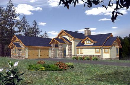 Craftsman Elevation of Plan 86794