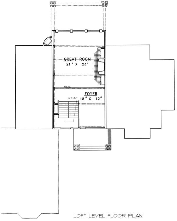 Bungalow Level Two of Plan 86799