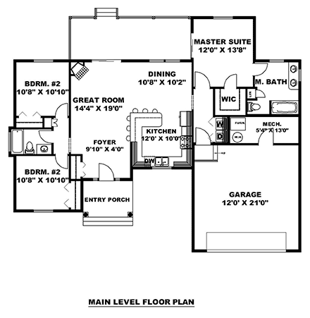 House Plan 86806 First Level Plan