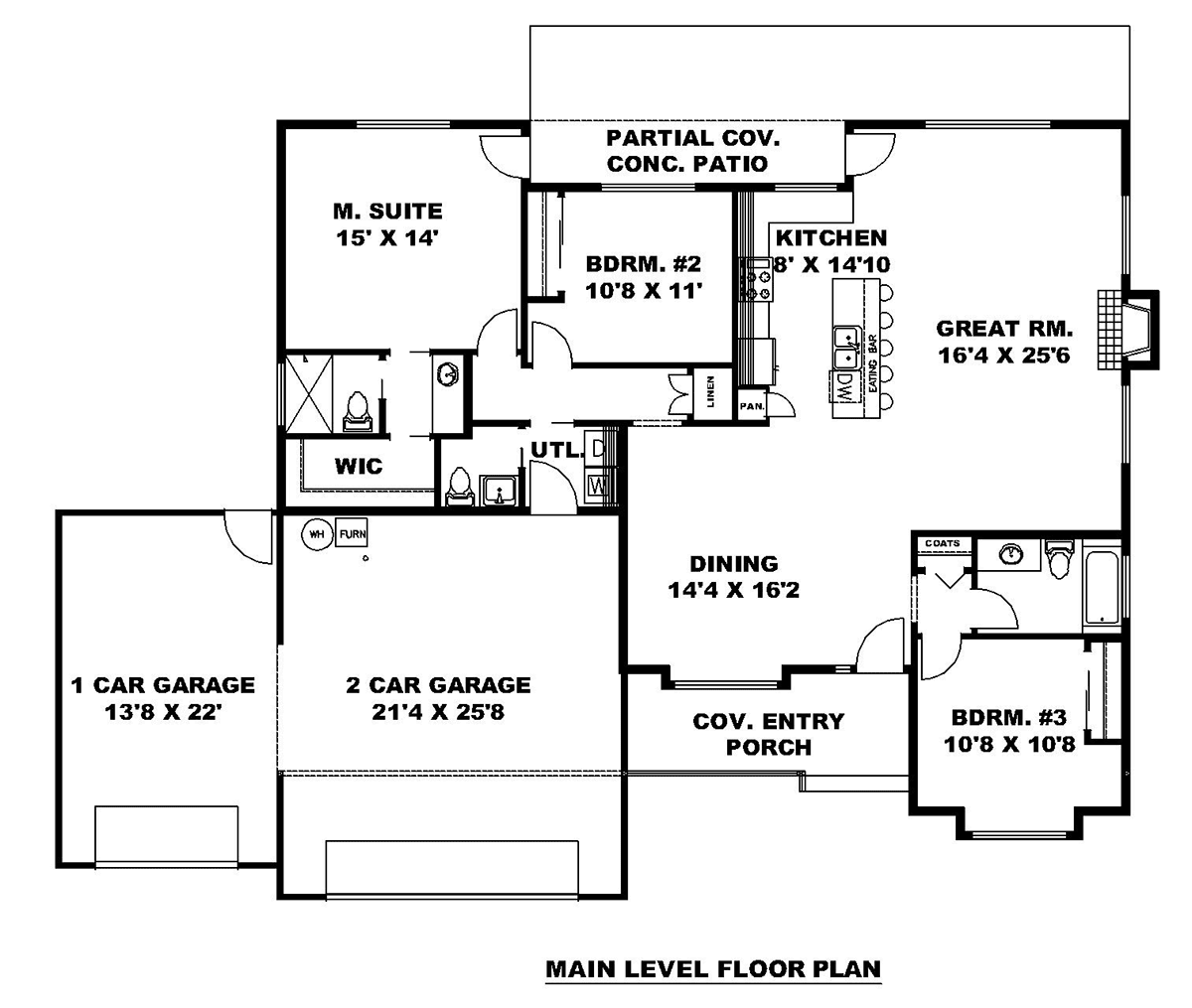 Traditional Level One of Plan 86807