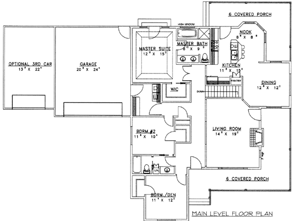 Contemporary Level One of Plan 86808