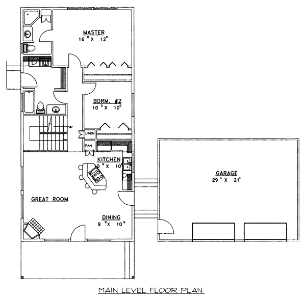 Contemporary Level One of Plan 86810