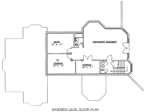 Victorian Lower Level of Plan 86811