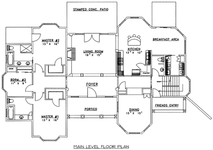 House Plan 86811 First Level Plan