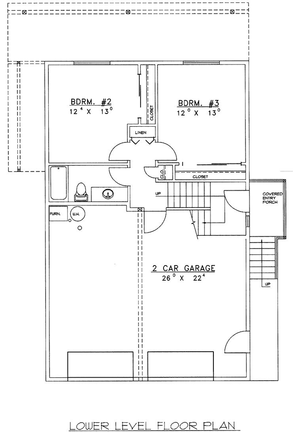 Traditional Lower Level of Plan 86814