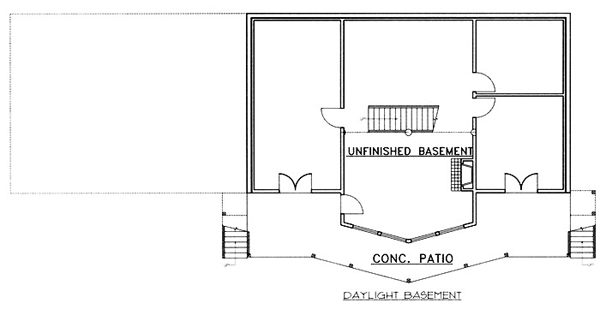 Traditional Lower Level of Plan 86823