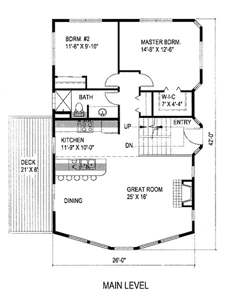 House Plan 86826 First Level Plan