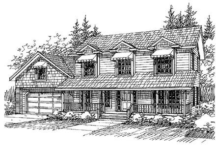 Country Elevation of Plan 86835