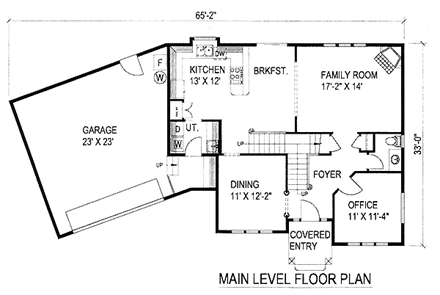 House Plan 86838 First Level Plan