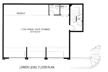 Contemporary Lower Level of Plan 86839