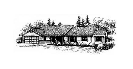 Ranch Elevation of Plan 86840