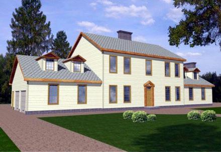 Colonial Elevation of Plan 86842
