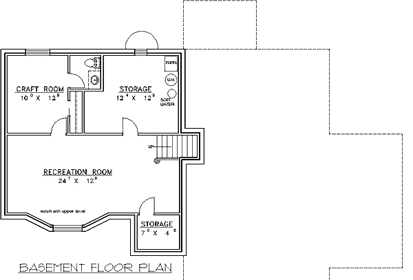 Traditional Lower Level of Plan 86848