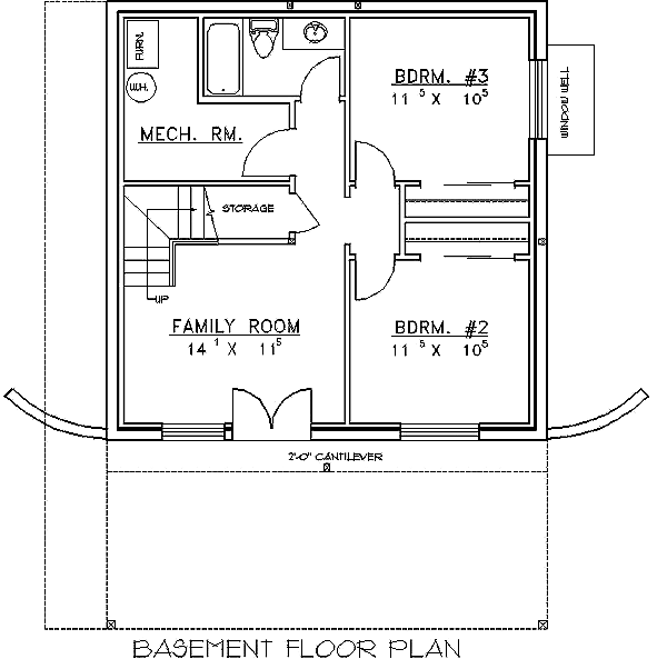 Contemporary Lower Level of Plan 86850