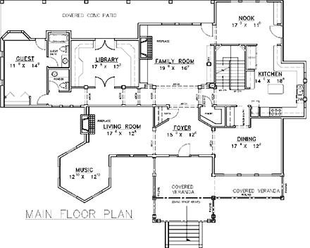 House Plan 86852 First Level Plan