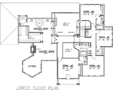 House Plan 86852 Second Level Plan