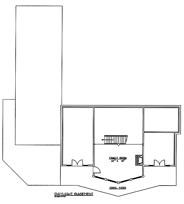 Contemporary Lower Level of Plan 86855