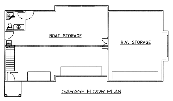 3 Car Garage Plan 86869, RV Storage Level One