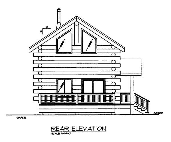 House Plan 86870 Rear Elevation