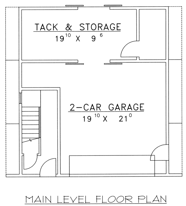Garage Plan 86887 - 2 Car Garage Level One