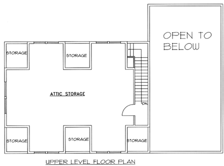 Garage Plan 86888 - 3 Car Garage Second Level Plan