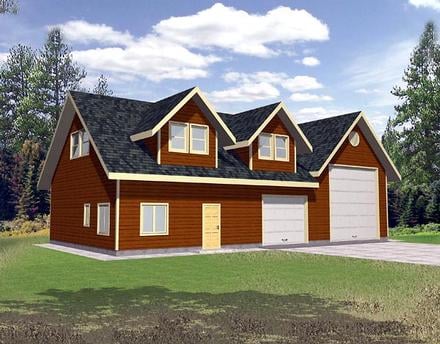 Garage Plan 86888 - 3 Car Garage Elevation