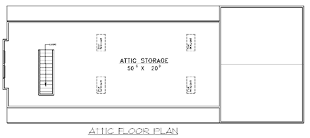 Garage Plan 86894 - 5 Car Garage Second Level Plan