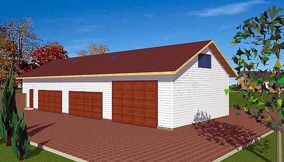 Garage Plan 86894 - 5 Car Garage Elevation