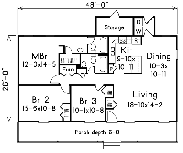 Ranch Level One of Plan 86918