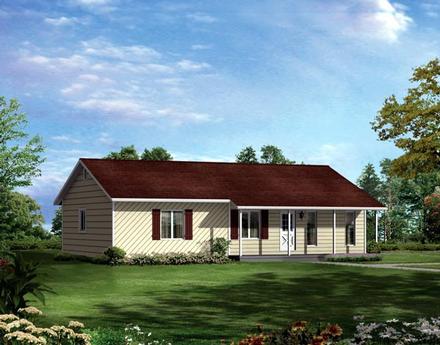 One-Story Ranch Elevation of Plan 86919