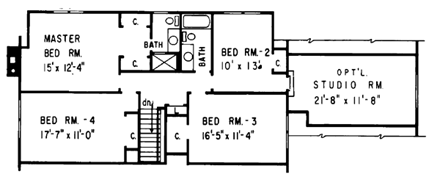 House Plan 86928 Second Level Plan