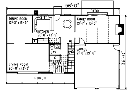 House Plan 86929 First Level Plan