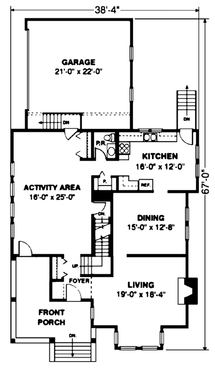 House Plan 86936 First Level Plan