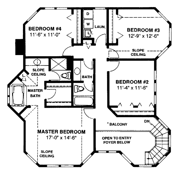 Country Farmhouse Victorian Level Two of Plan 86939