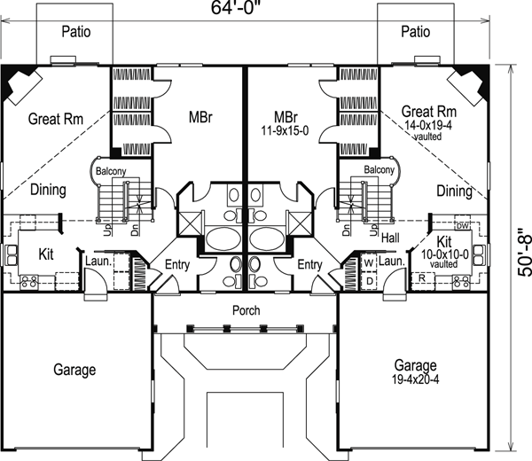 Country Traditional Level One of Plan 86954