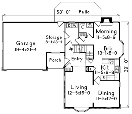 House Plan 86956 First Level Plan