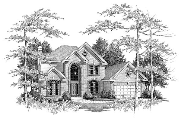 Traditional Plan with 2614 Sq. Ft., 4 Bedrooms, 3 Bathrooms, 2 Car Garage Picture 4