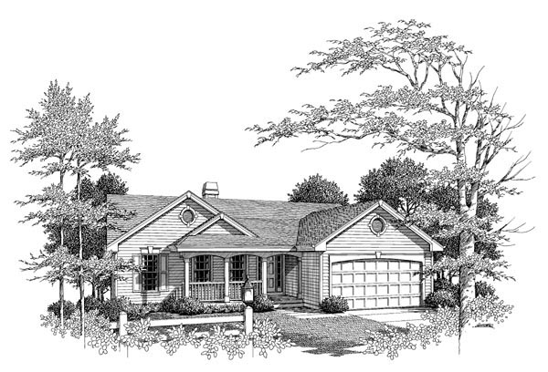 Country, Ranch, Traditional Plan with 2432 Sq. Ft., 3 Bedrooms, 2 Bathrooms, 2 Car Garage Picture 5