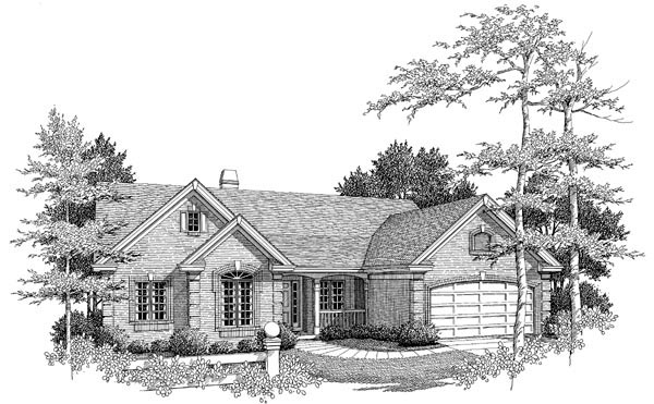 Country, Ranch, Traditional Plan with 3261 Sq. Ft., 4 Bedrooms, 3 Bathrooms, 2 Car Garage Picture 5