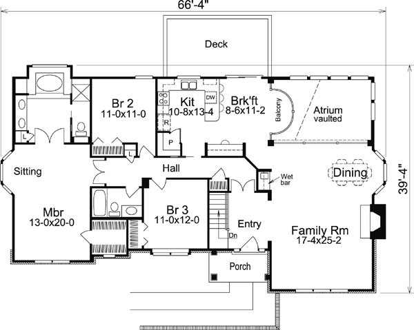 Bungalow Country Craftsman Ranch Traditional Level One of Plan 86962