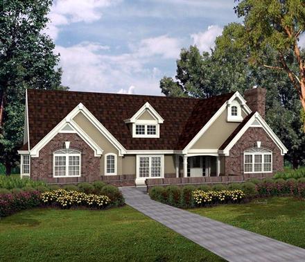 Bungalow Country Craftsman Ranch Traditional Elevation of Plan 86962