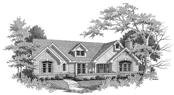 Bungalow, Country, Craftsman, Ranch, Traditional Plan with 2913 Sq. Ft., 3 Bedrooms, 2 Bathrooms, 2 Car Garage Picture 5