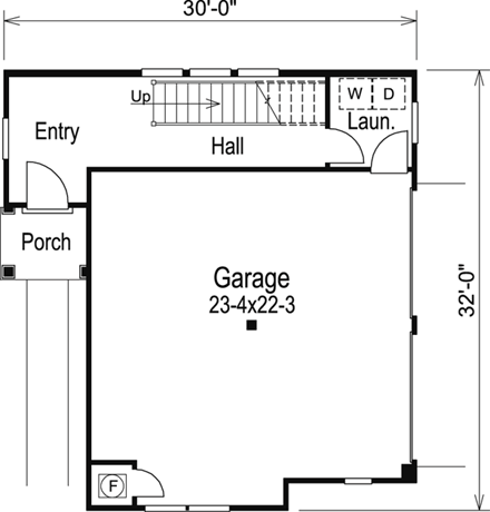 Garage Plan 86964 - 2 Car Garage Apartment First Level Plan