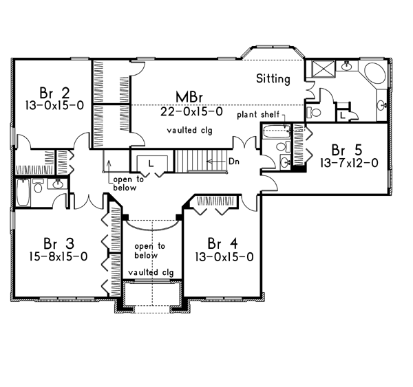 Colonial Country Traditional Level Two of Plan 86965
