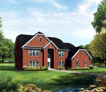 Colonial Country Traditional Elevation of Plan 86965