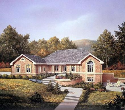 Ranch Elevation of Plan 86966