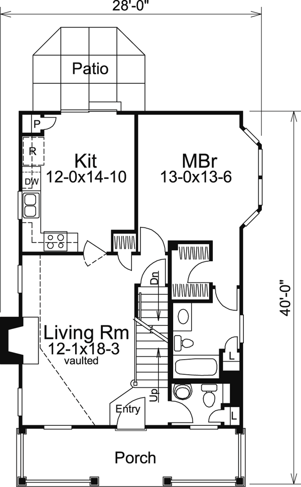 Cabin Cape Cod Cottage Country Level One of Plan 86973