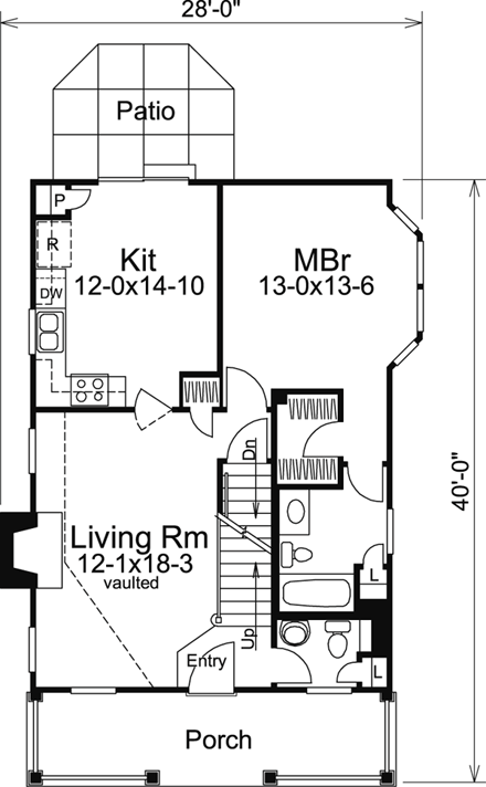 House Plan 86973 First Level Plan