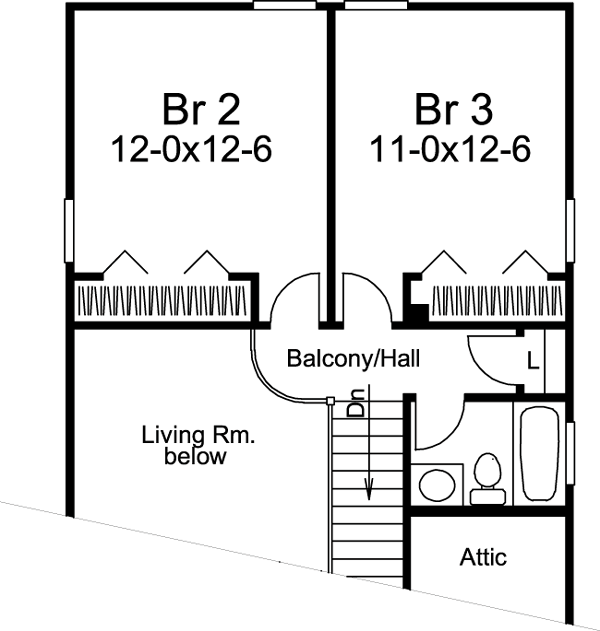 Cabin Cape Cod Cottage Country Level Two of Plan 86973