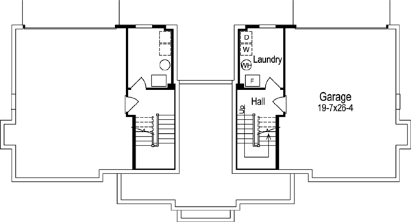 Contemporary Country Traditional Lower Level of Plan 86976